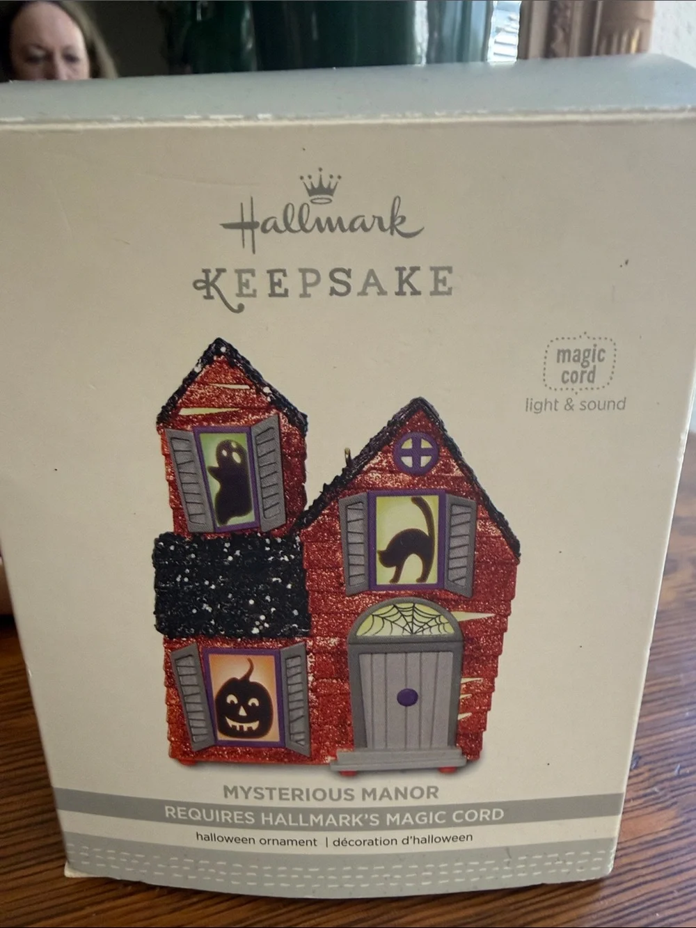 Hallmark Halloween Mysterious Manor Ornament in Orange and Black - Picture 1 of 7